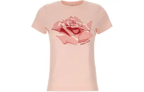 KENZO Rose Printed Crewneck T-Shirt