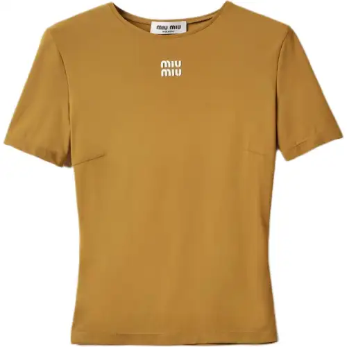 Miu Miu logo-appliquéd T-shirt
