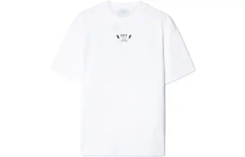 OFF-WHITE Arrow-embroidered cotton T-shirt