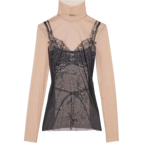 Balenciaga Lingerie Printed Long Sleeve Top