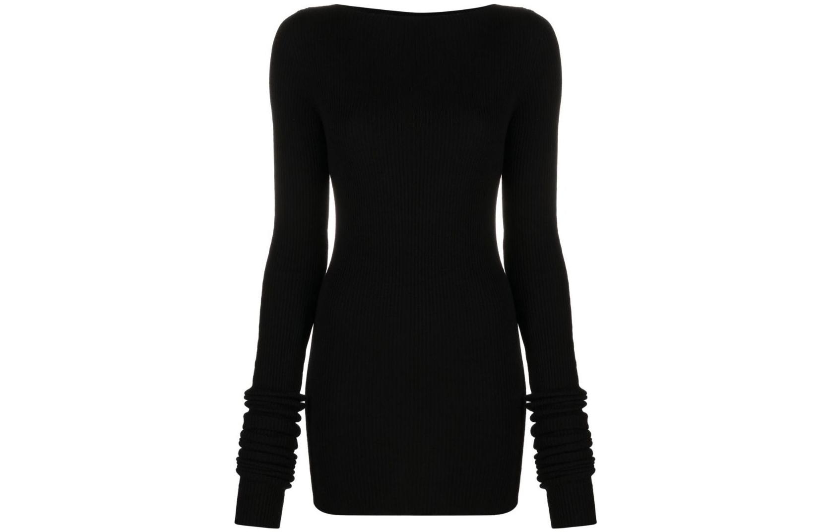 RICK OWENS/RO FW22 Slim Fit Sweater Women's Black