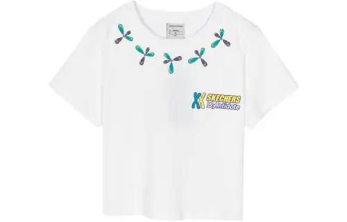 Skechers T Shirt Women's Vivid White