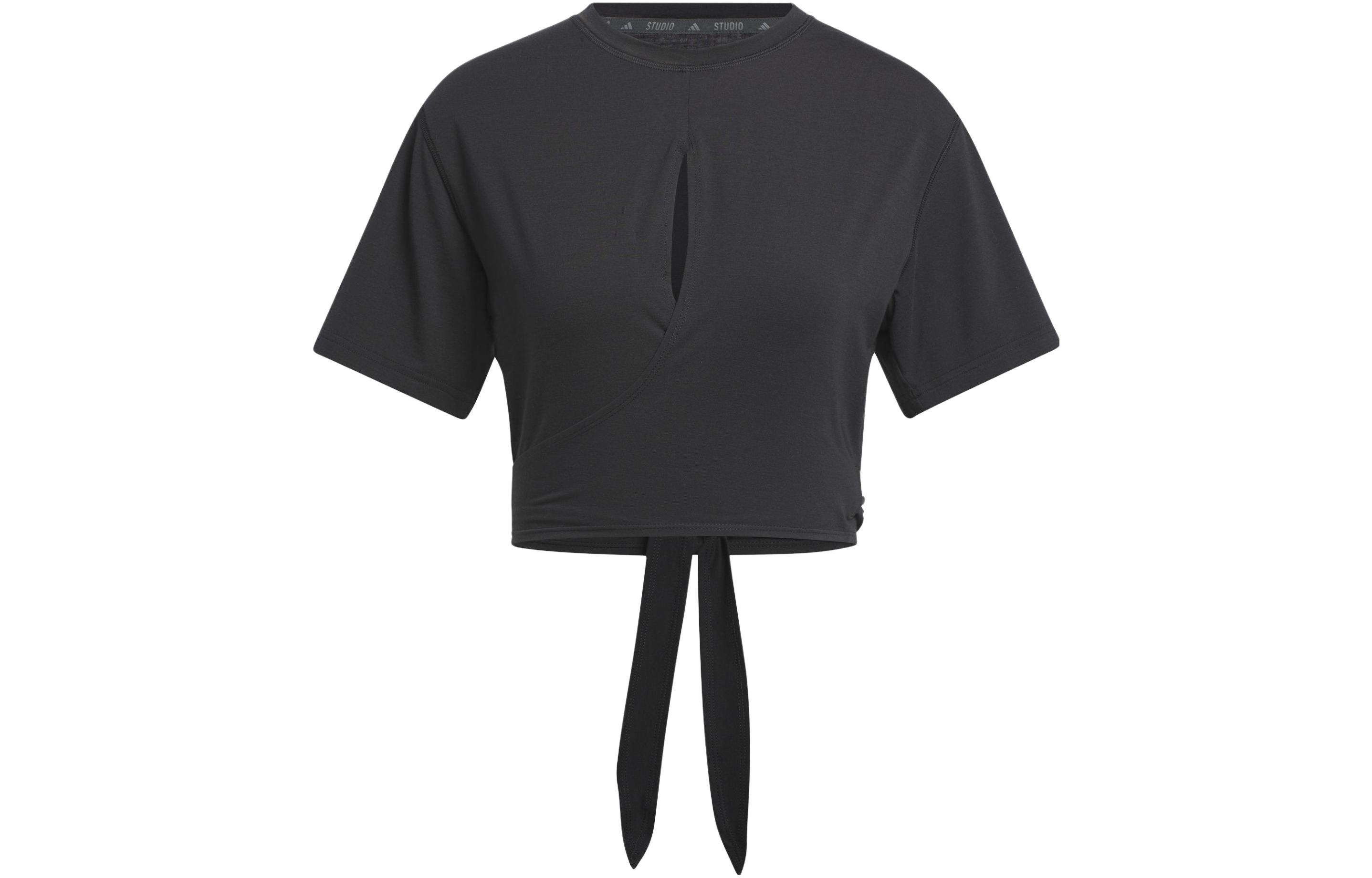 Adidas Yoga T Shirts Women’s Black Crew Neck Moderate