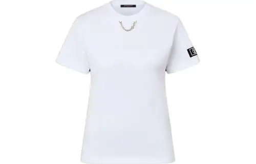 LOUIS VUITTON Drop Shoulder Sleeve T Shirt Women's White