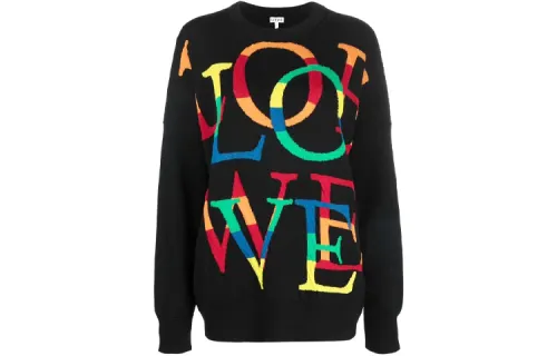 LOEWE Sweaters Women's Black Crew Neck Moderate Other