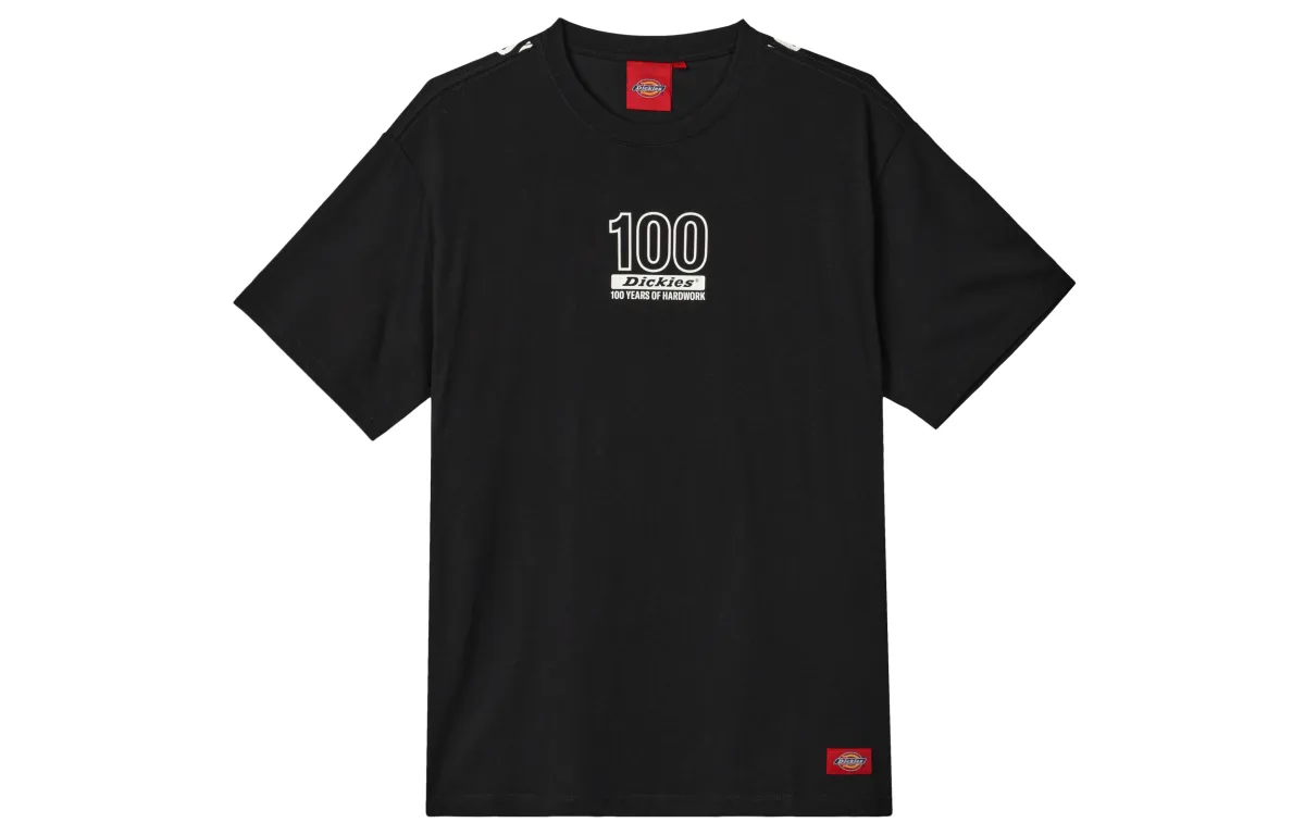 Dickies T-Shirts Women's Black Crew Neck Moderate Straight Fit