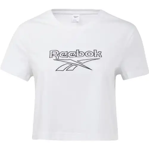 Reebok Crop Tops Women's White Crew Neck Thin