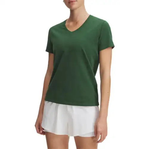 Under Armour IconCharged Cotton Regular T Shirt Women's Forest Green
