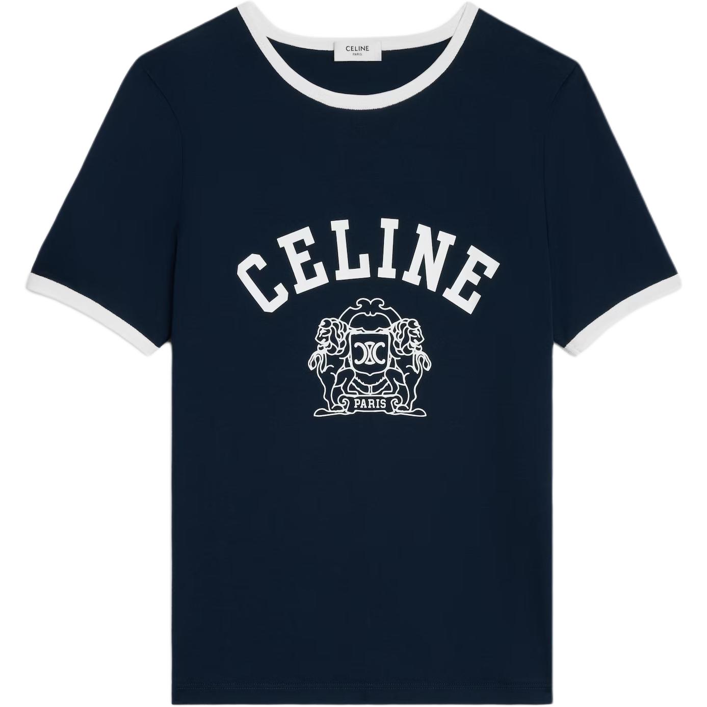 Женская футболка CELINE CELINE SS25T (синяя)