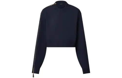 LOUIS VUITTON Sweaters Women's Navy Blue Crew Neck Moderate Other