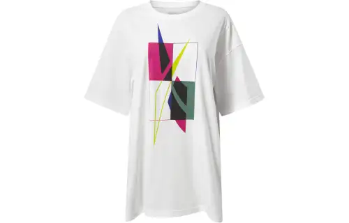 Reebok Drop Shoulder Sleeve T Shirt Women's White