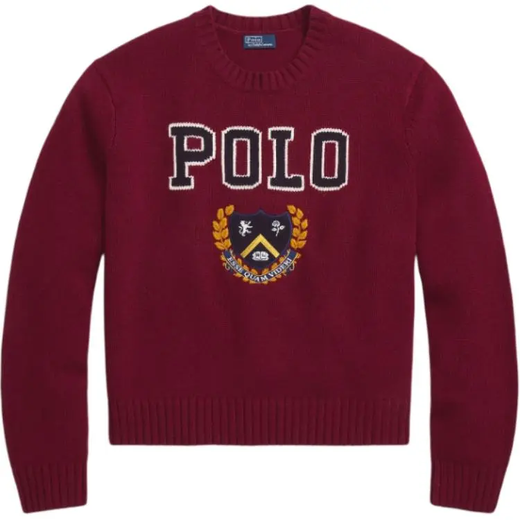 Polo Ralph Lauren Sweater Loose Fit Women's Dark Red Gemstone