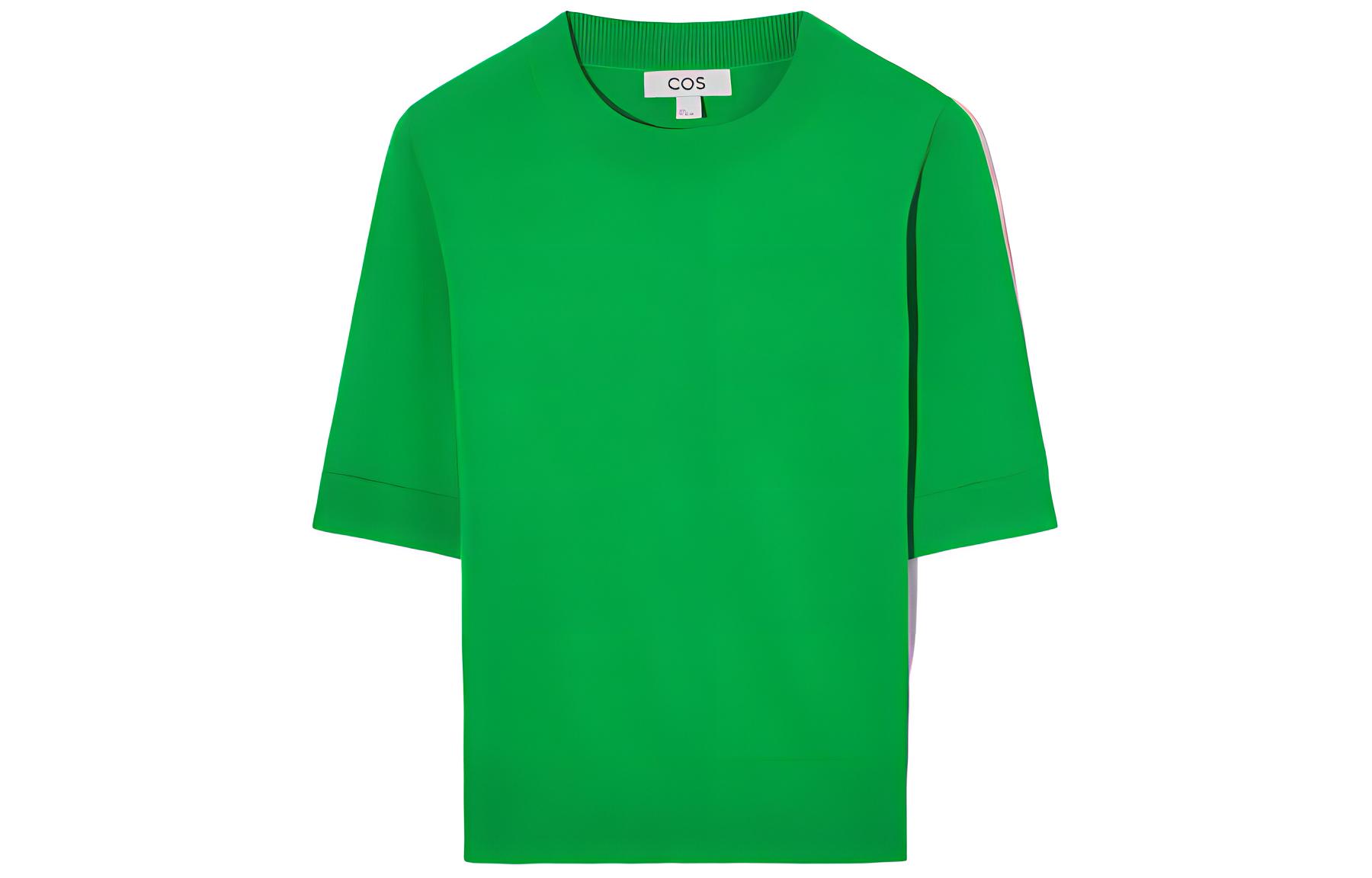 COS T Shirts Women's Green Crew Neck Moderate Other
