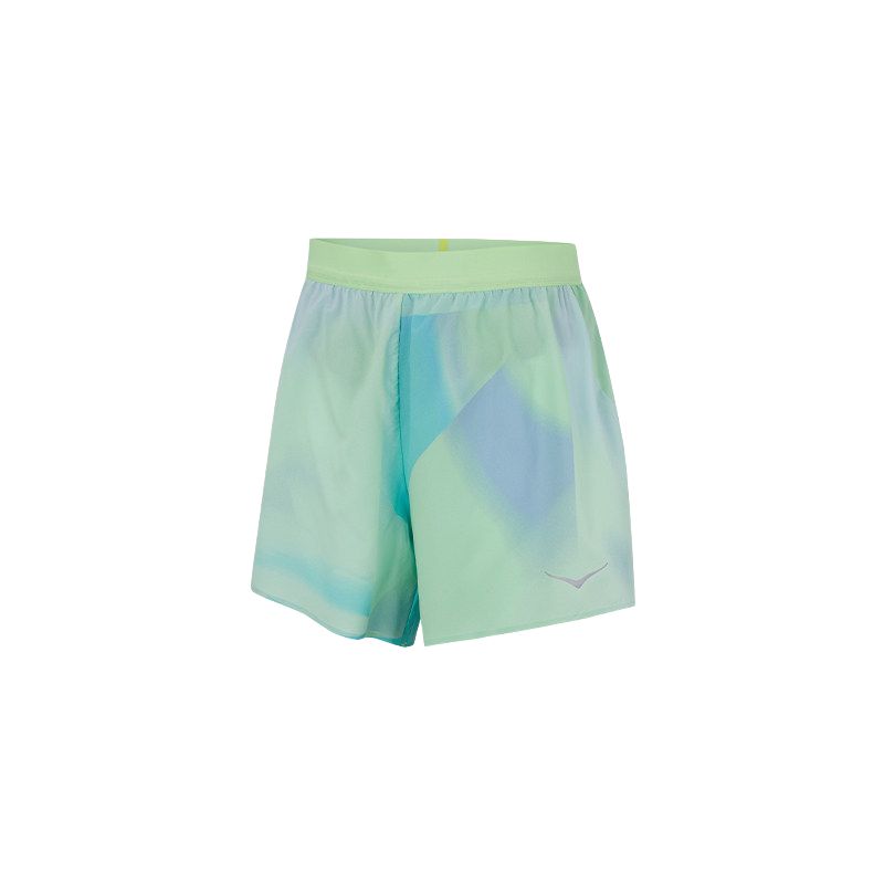 HOKA ONE ONE SS25 Sports Shorts Men’s Cyan Apple Print