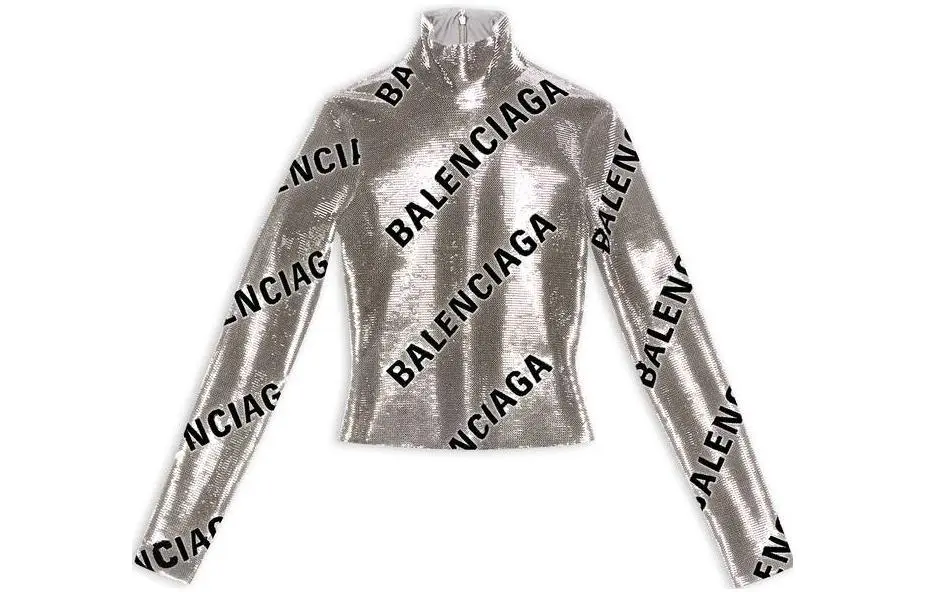 【Previous Season】metallic logo-print T-shirt