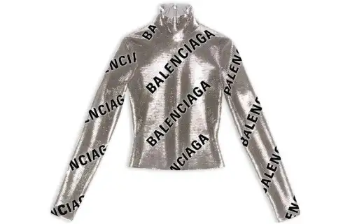 【Previous Season】metallic logo-print T-shirt