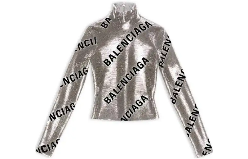 【Previous Season】metallic logo-print T-shirt