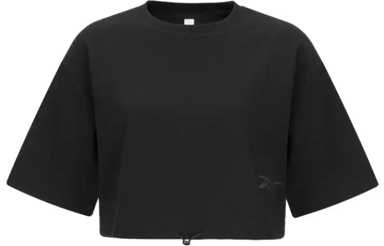 Reebok Drop Shoulder Sleeve T Shirt Women's Black
