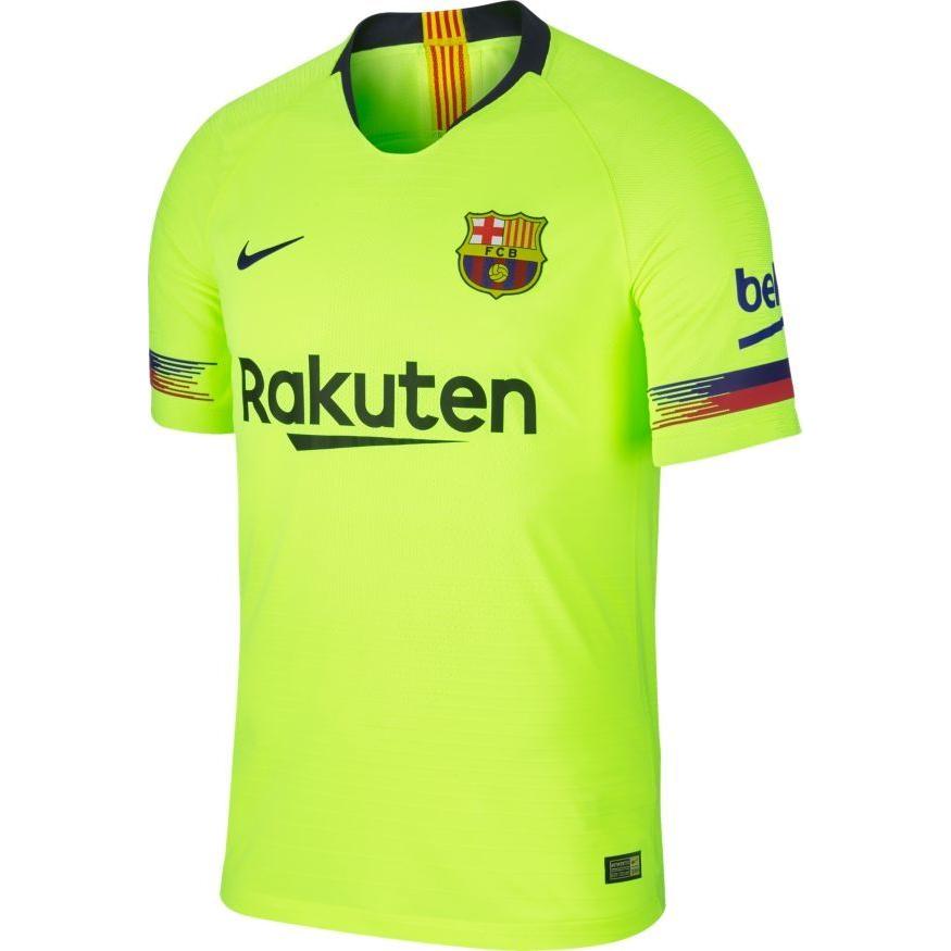 Nike FC Barcelona Vapor Match Away Jersey 2018/19 Soccer Jersey Men’s Yellow Green