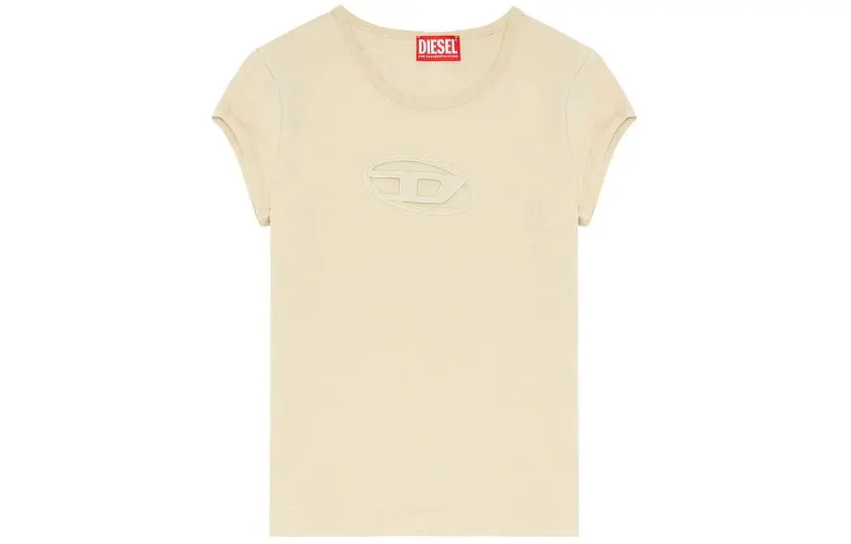 DIESEL Regular T Shirt Women's Beige Yellow