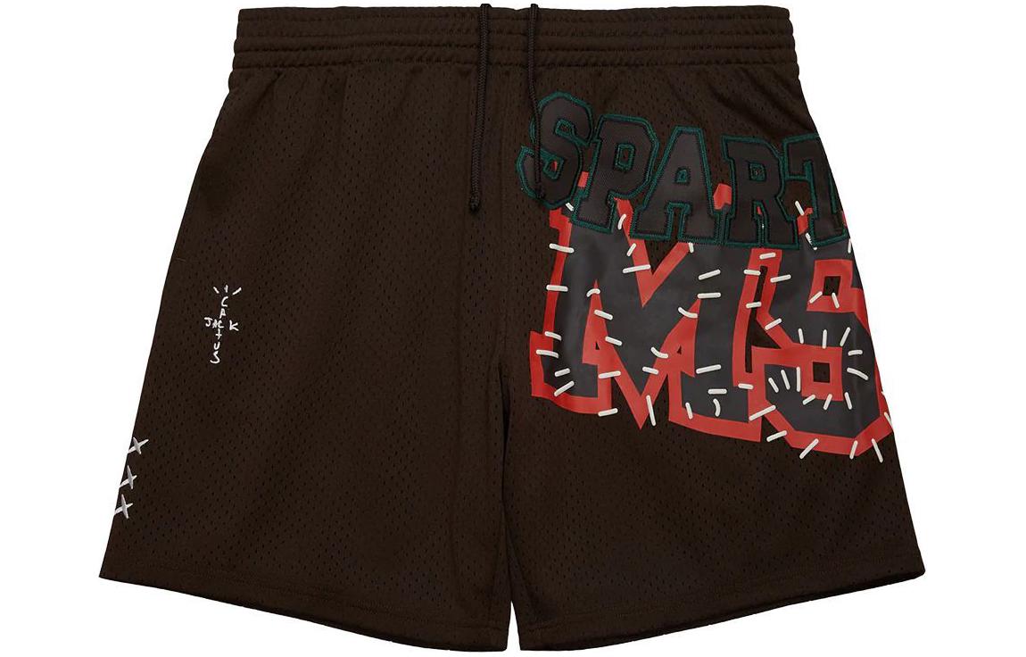 Travis Scott X Mitchell & Ness Michigan State Spartans Basketball Shorts