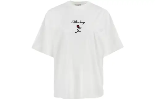 Burberry Floral Embroidered Crewneck T-Shirt