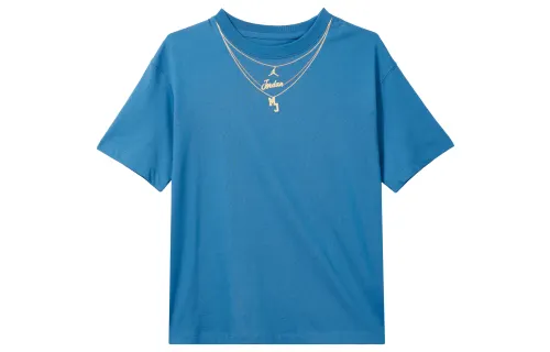 Jordan Drop Shoulder Sleeve T Shirt Women's Blue