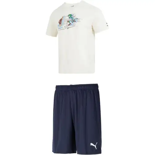 PUMA Casual Sportswear Men's White+Navy Blue