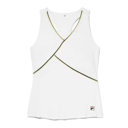 FILA Tank Tops Women's White V Neck Moderate Other