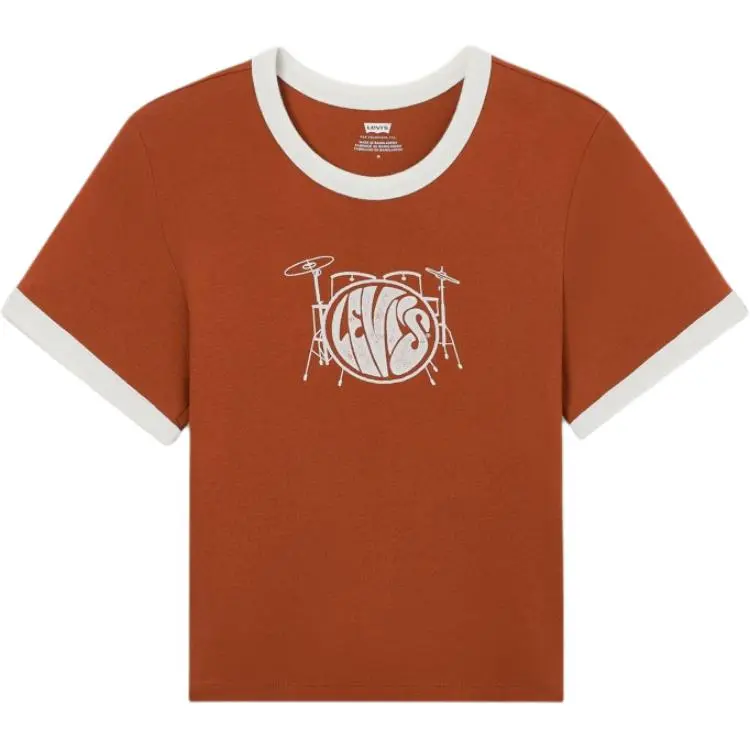 Levi's T-Shirts Women's Umber Crew Neck Moderate