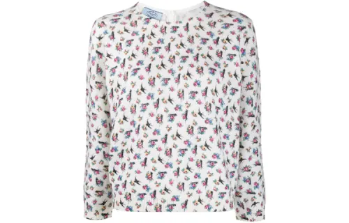 PRADA Sweaters Women's White Crew Neck Moderate Other