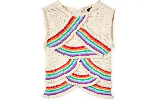 LOEWE X Paula's Ibiza Crochet Top 'White/Multicolor'