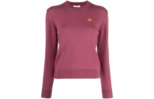Kenzo tiger-patch knitted jumper
