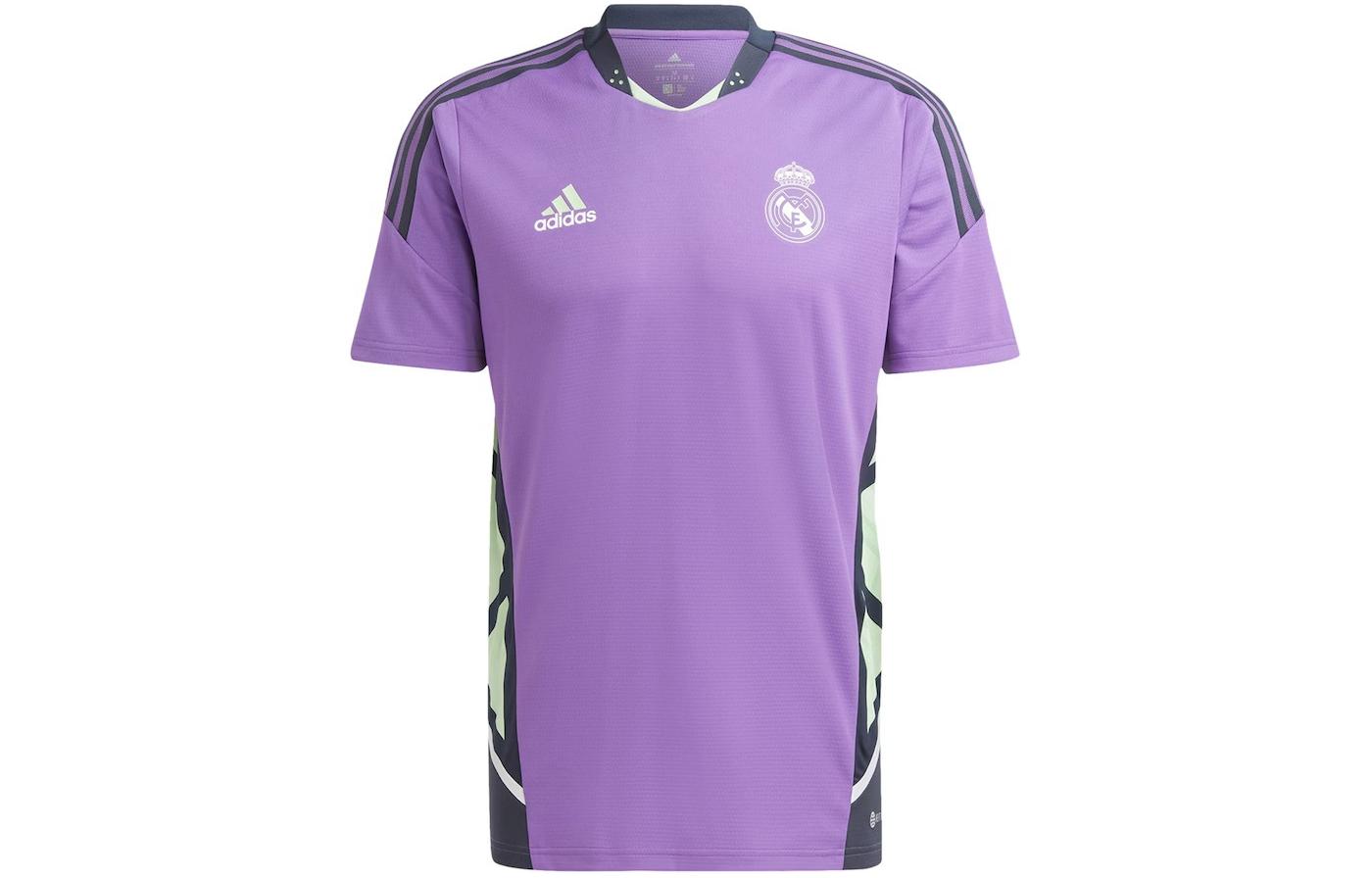 Adidas, retro football purple football uniform for men and women, with your logo imprint, loose straight fit, with short sleeve