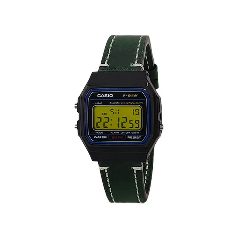 CASIO Custom Collection Quartz Movement Genuine Leather Strap Watch Men's Watches Black Dial