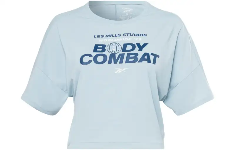 Reebok Drop Shoulder Sleeve T Shirt Women's Blue
