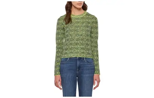 LOEWE Sweaters Women's Yellow Green Crew Neck Moderate Other