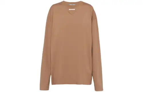 PRADA Triangle logo Jersey T shirt