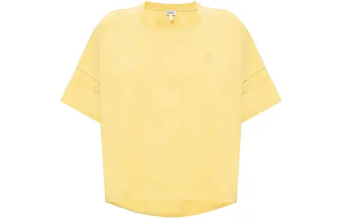 LOEWE T Shirts Women's Yellow Crew Neck Moderate Straight Fit