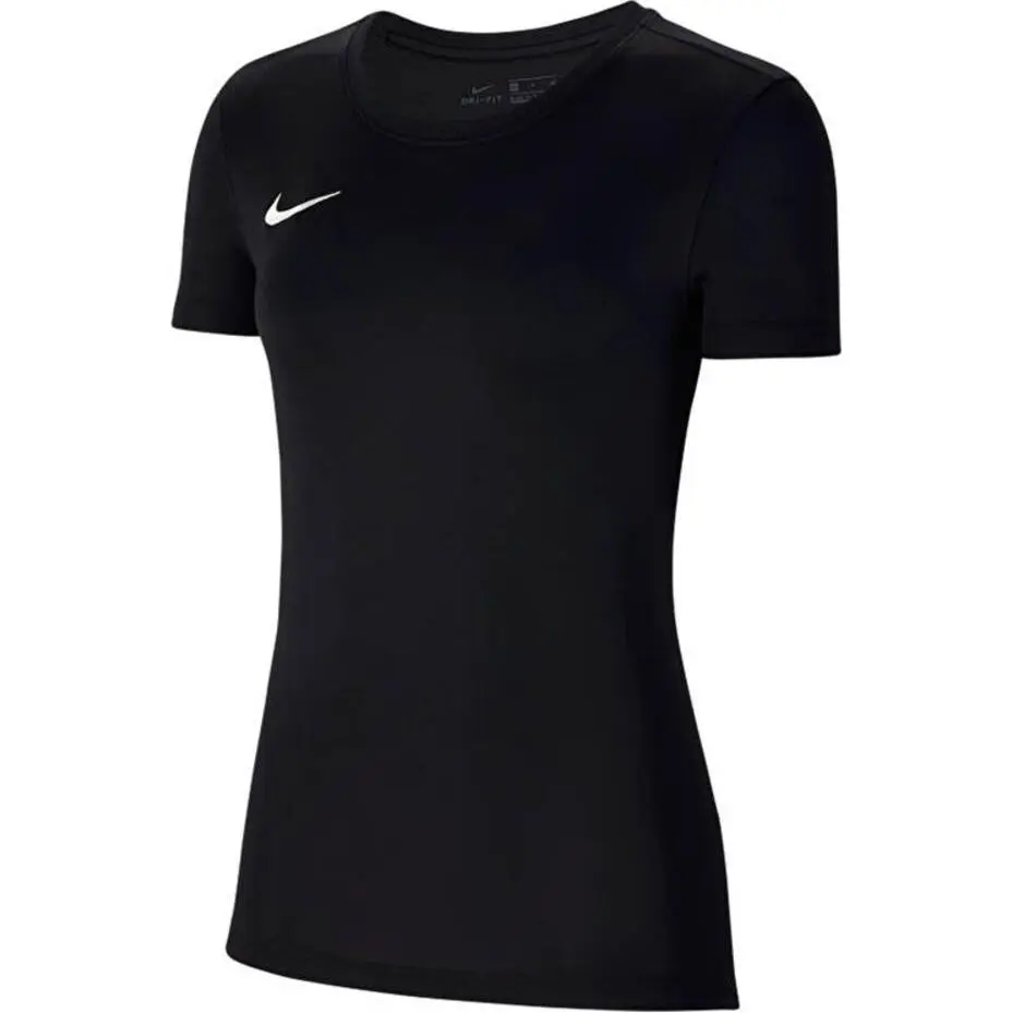 Nike T-Shirts Women's Black Crew Neck Moderate Straight Fit
