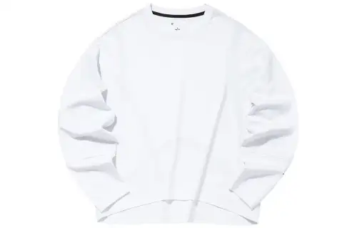 ANTA T Shirts Women's White Crew Neck Moderate Straight Fit