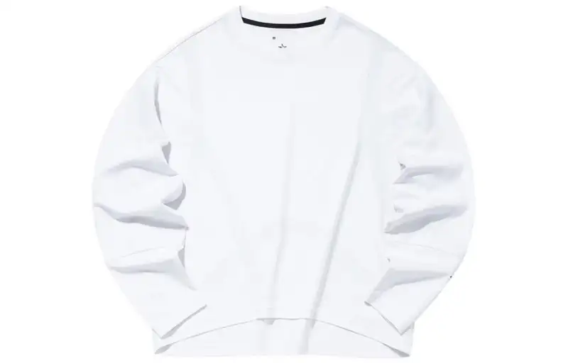 ANTA T Shirts Women's White Crew Neck Moderate Straight Fit