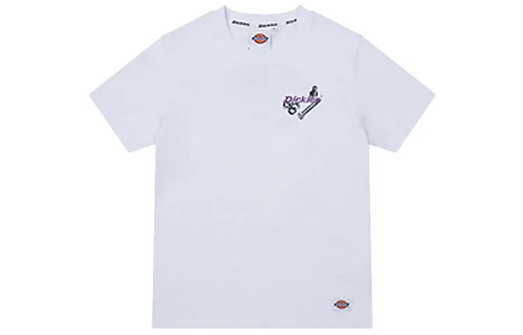 Dickies T-Shirts Women's White Crew Neck Moderate Straight Fit