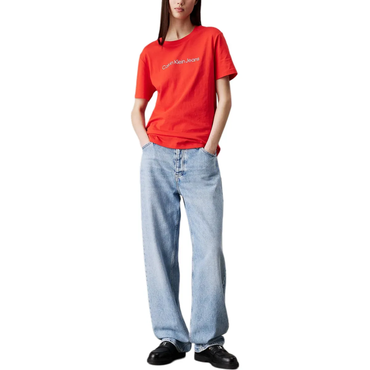 CALVIN KLEIN T Shirt Women's Red Europe Version