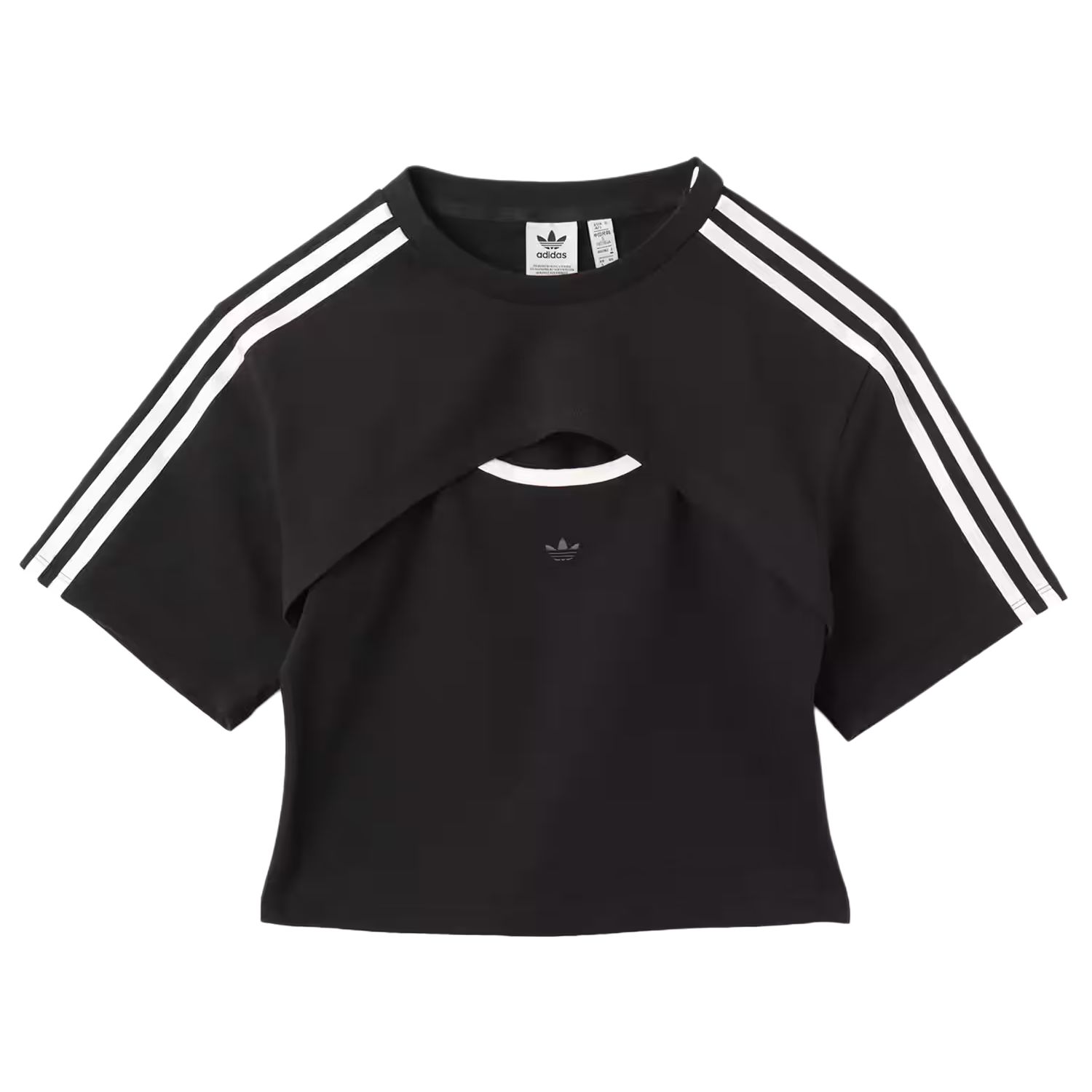 Женская футболка adidas (черно-белая)