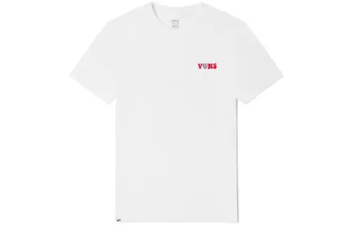 Vans T Shirts Women's White Crew Neck Moderate Straight Fit