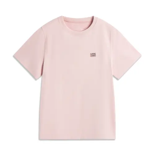 Li Ning Sports Life Collection T Shirt Women's Light Blush Pink