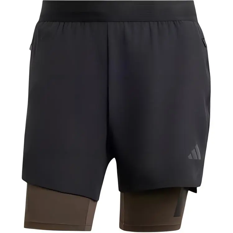 Adidas POWER WORKOUT TWO in ONE SHORTS Sports Shorts Men's Black/Carbon