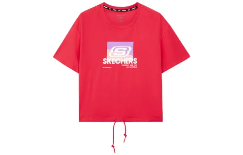 Skechers T Shirts Women's Crew Neck Moderate Straight Fit