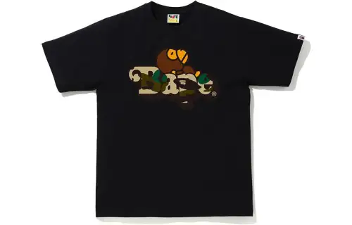 A BATHING APE 1st Camo Milo On A BATHING APE Tee 'White/Yellow'